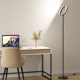 Floor Lamps, 28W/1600LM Bright LED Floor Lamp with Remote & 2 Rotatable Lights, 74" Dimmable Tall Standing Lamp