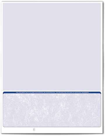 ValueChex - 500 Blank Business Voucher Checks - Blue Classic - 500 Sheets Form #1002 - Check on Bottom