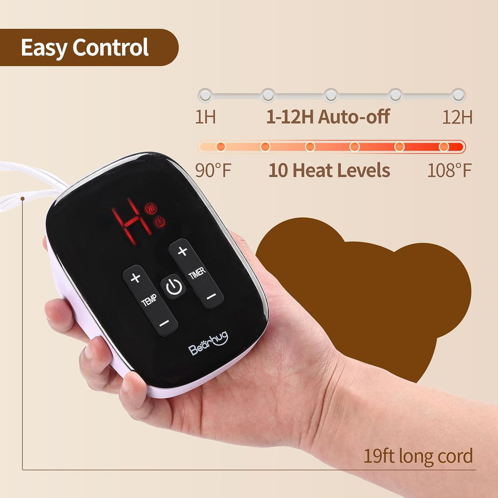 Heated Blanket Twin Size, 62"x84" Electric Blanket with 10 Heat Levels & 1-12H Adjustable Auto Off, Faux Fur and