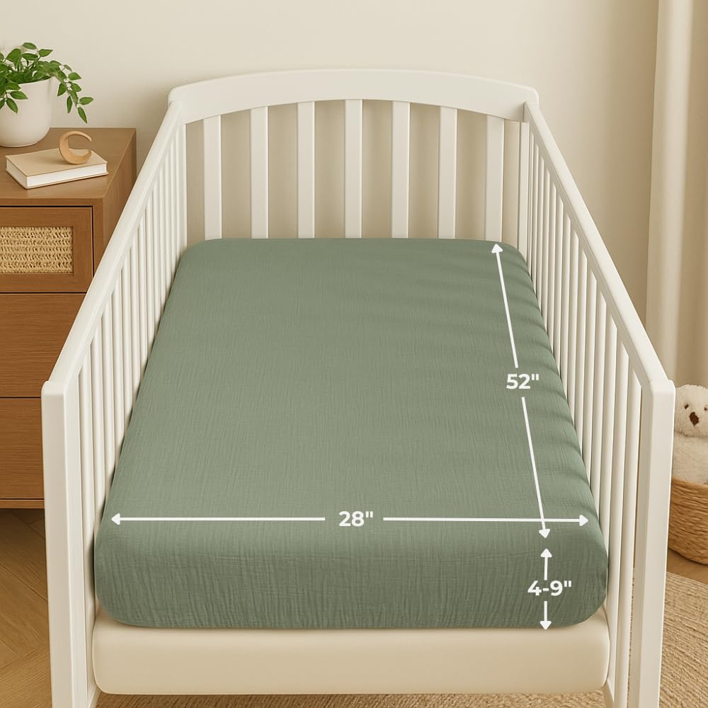Muslin Crib Sheet | Standard Crib Size | 100% Organic Cotton