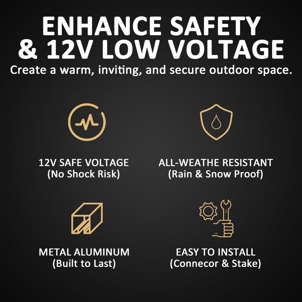 12V Low Voltage Pathway Lights G4 10W 25LM Brown 2PK
