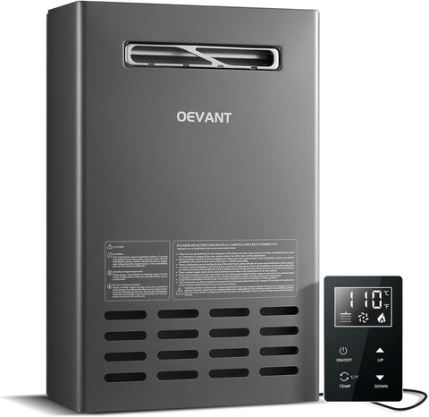 Outdoor Tankless Water Heater, 130, 000 BTU/5.3 GPM Propane Instant Hot Water Heater with CSA Certified＆Smart
