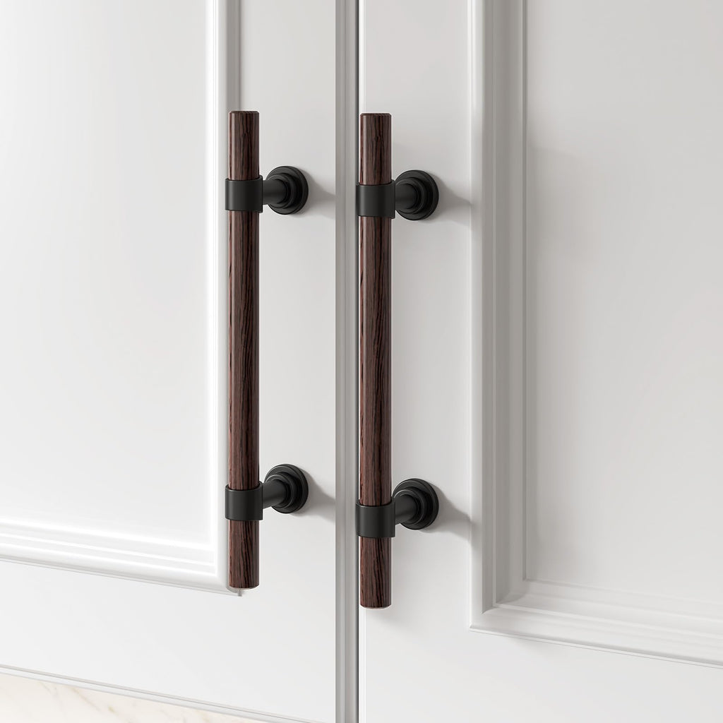 10 Pack 5 Inch Hole Center Wood Cabinet Pulls Black Cabinet Handles
