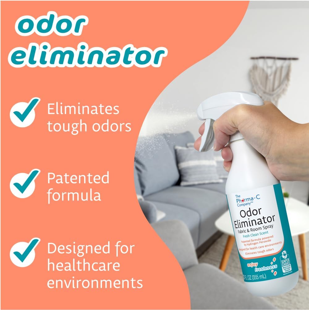 Odor Eliminator [6-12oz Bottles] - Bulk Fabric & Room Spray -Extra Strength Multipurpose Air Freshener & Fabric - Set of 6