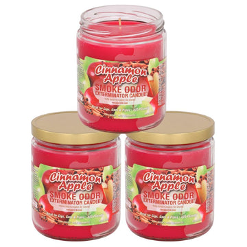 13 oz Jar Candles Cinnamon Apple, (3) Set of Three Candles.
