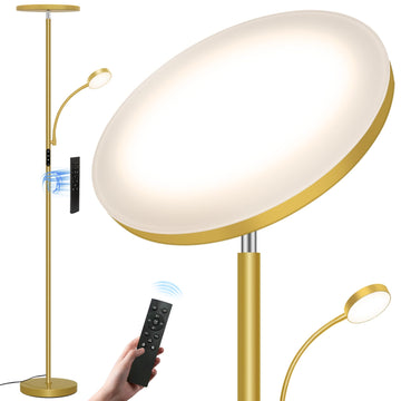 Floor Lamp-42W/ Super Bright Floor Lamp, Dimmable 2-in-1 LED Floor Lamp, Torchiere Floor Lamps with Remote &