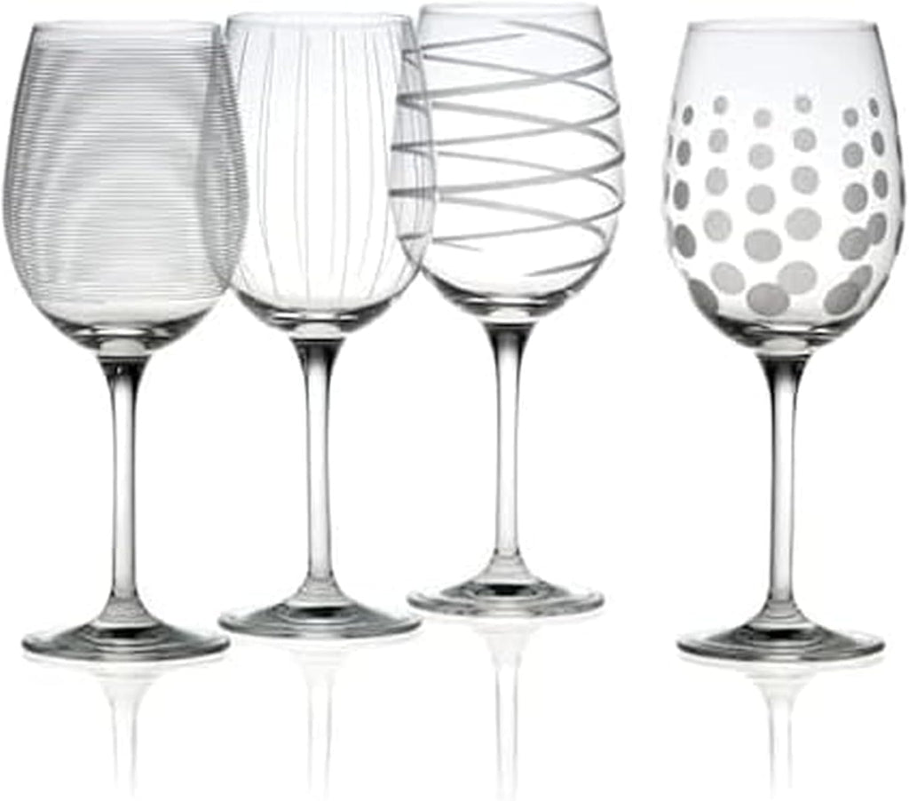 Cheers White Wine Glasses Set of 4, 16-Ounce Elegant Glassware, Durable and Dishwasher Safe, Perfect for Everyday or