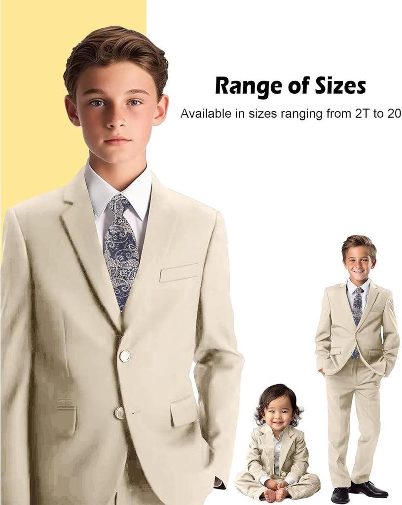 Boys Formal Suit 5 Piece Kids Toddler Tuxedo Suits Set