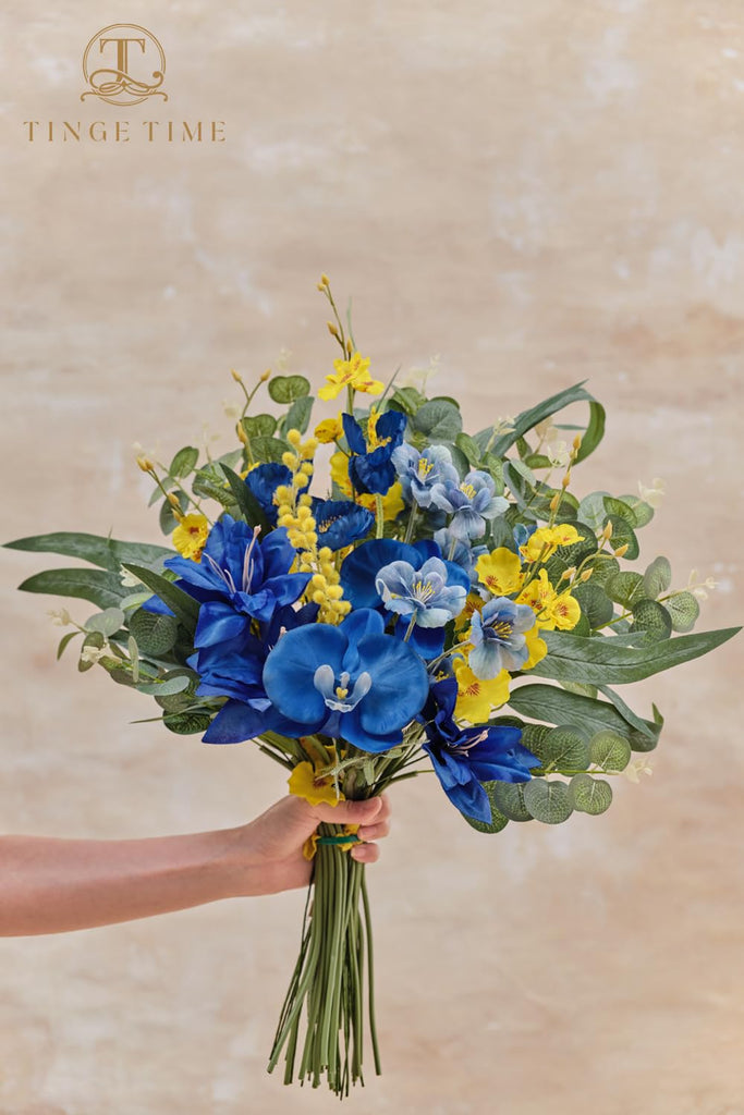 Artificial Greenery Stems Box Set, 44pcs with 8 Kinds Faux Greenery Stems and Flowers Bulk Fake Orchid for Wedding