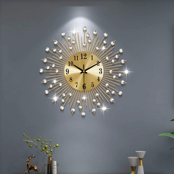 Large Wall Clocks Decor Modern Gold Silent Clock