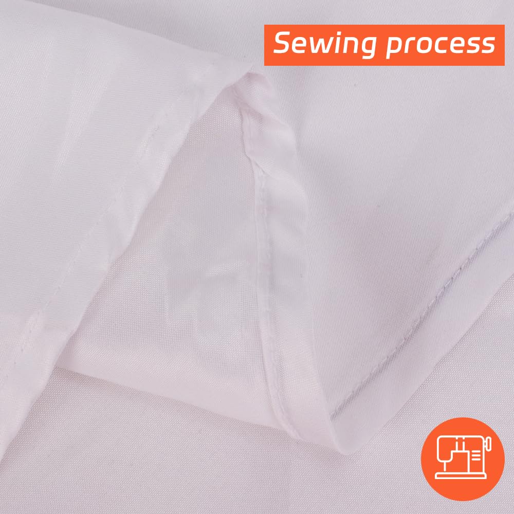 120 Inch Round Tablecloth, 10 Pack White Stain Resistant and Wrinkle-Free Polyester Table Cover for Wedding, Banquet
