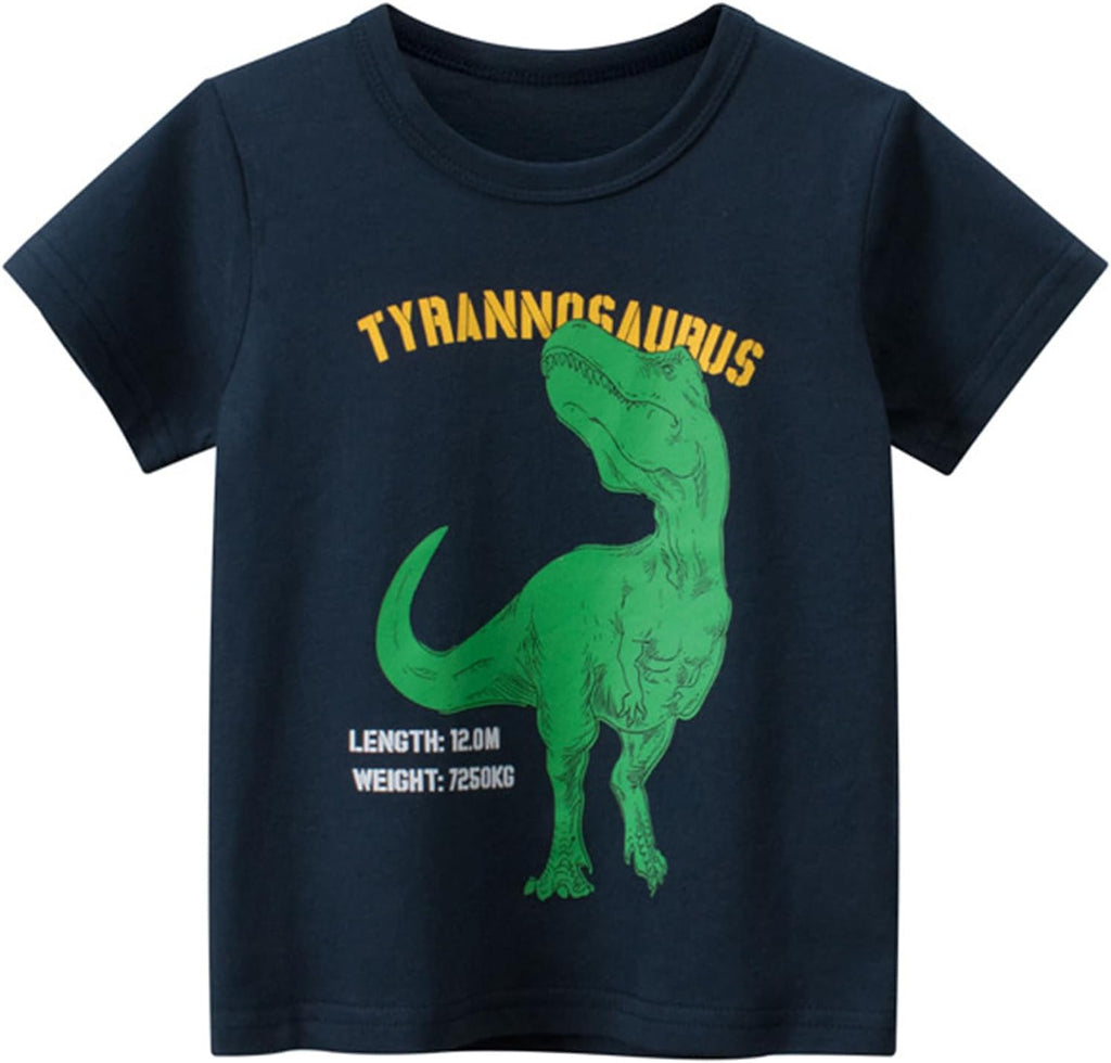 Toddler Boy Dinosaur T-Shirts 4 Pack Short Sleeve Shark Tees