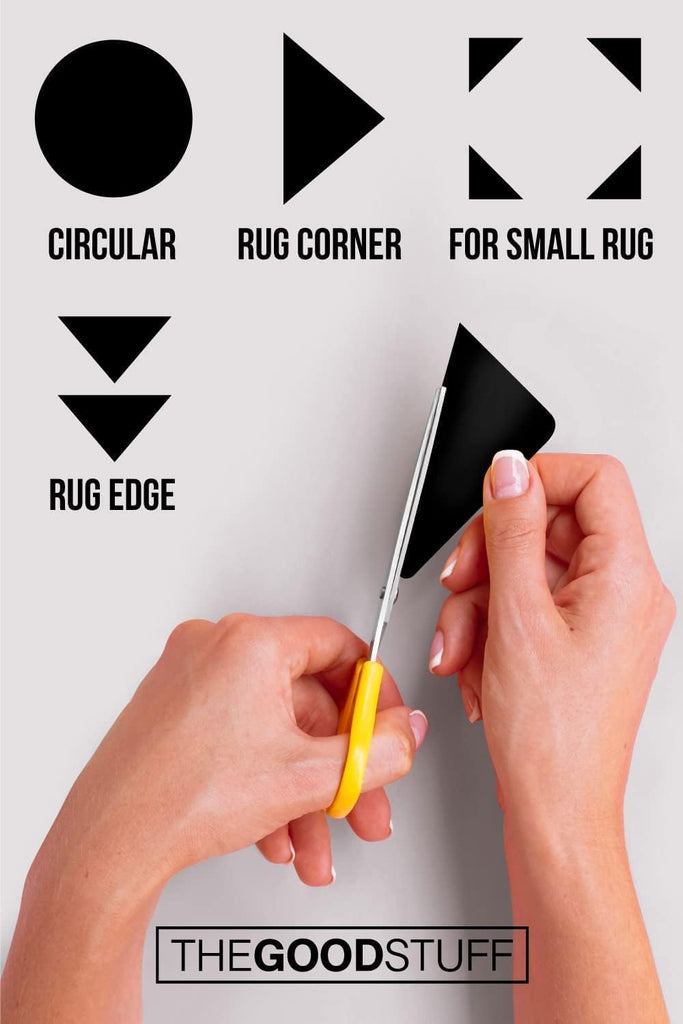 Rug Gripper for Hardwood Floors - 12 Pack Square Anti Slip Rug Corner Grippers for Area Rugs - Washable & Reusable - Set of 12