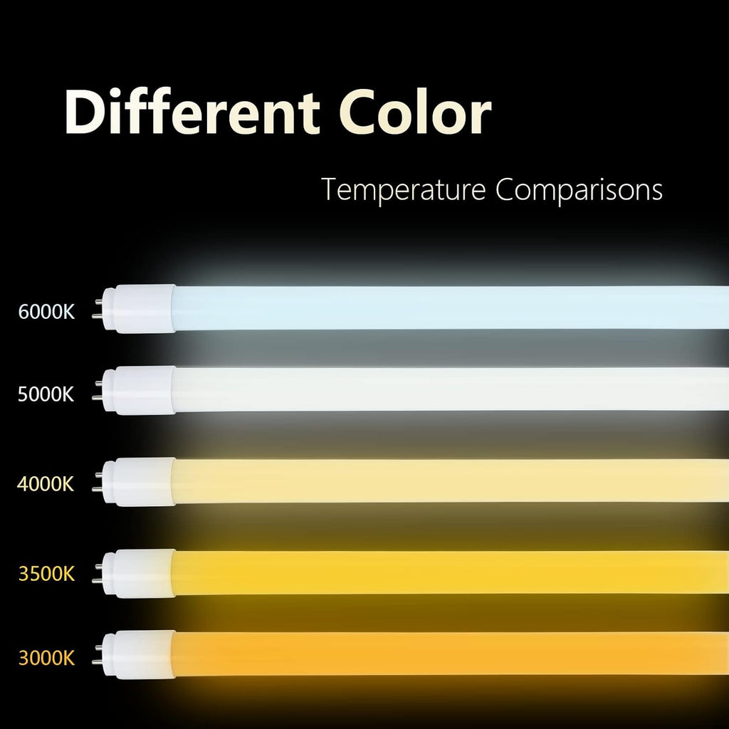 T8 T12 4FT LED Bulbs Light Tube Type A+B 18W 2250LM, F32T8/F40T12 LED Fluorescent Replacement(18W=30W), 5000K