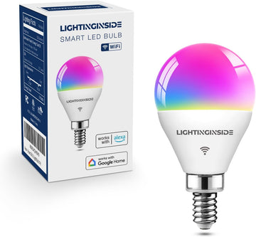 E12 Smart Light Bulbs Compatible with Alexa/Google Home, 1PC