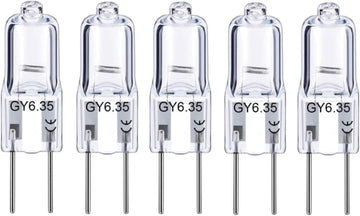 2PCS GY6.35 Light Bulbs 24V 50W 75W Crystal Clear Halogen Bulb 2 Pin, 150W Dimmable 250W T4 JC Bi-Pin Base G6.35