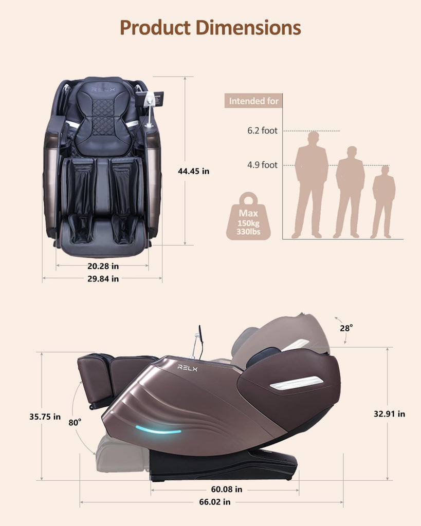 2026 Massage Chair Full Body, Body Scan, Zero Gravity Recliner, Brown | 20-Mode Shiatsu Massage Chair with SL-Track