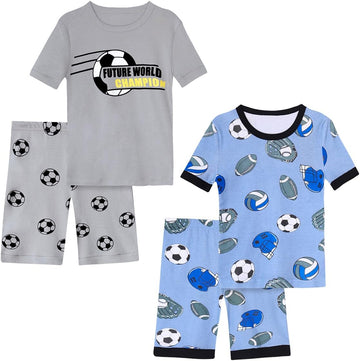 Boys Pajama Set, Piece Cotton Pajamas Short Summer PJs Kids Sleepwear