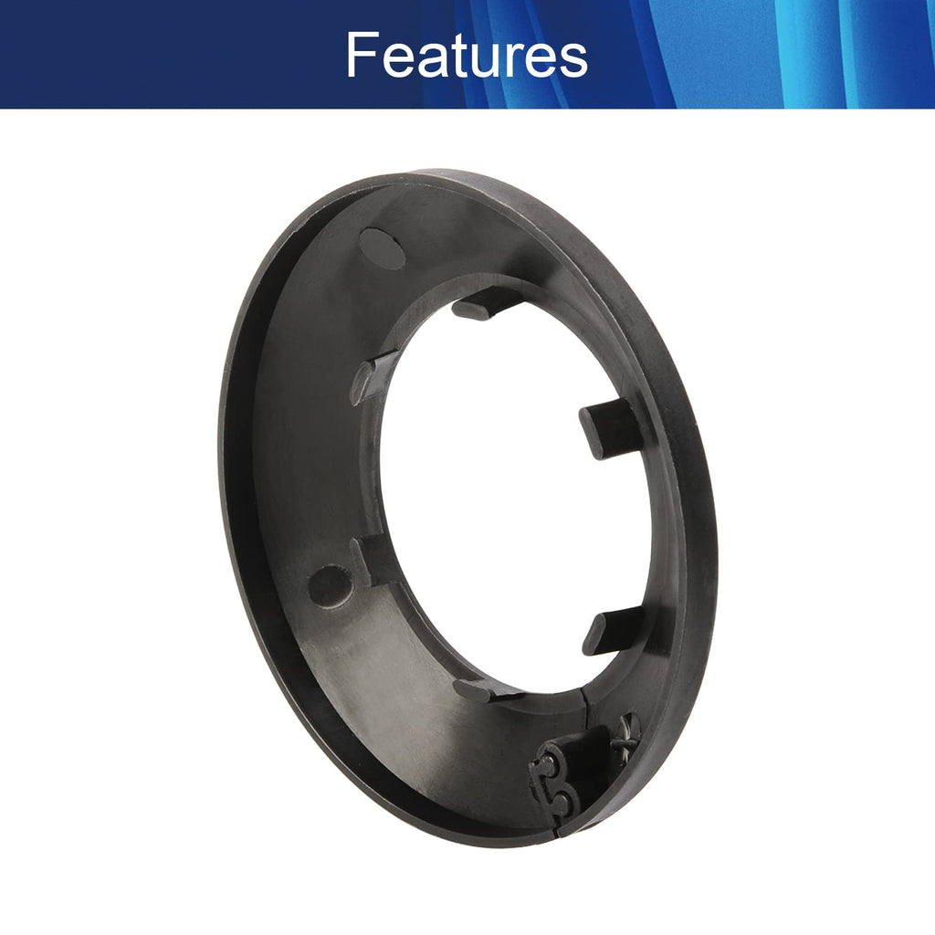 Black Flange Water Pipe Cover Fit 2" Outer Diameter Pipe 1Pc