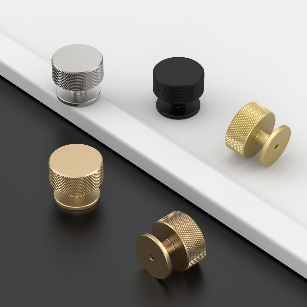 10 Pack Champagne Bronze Kitchen Cabinet Knobs, Knurled Cabinet Knobs Kitchen Cabinet Hardware for Cupboard Drawer