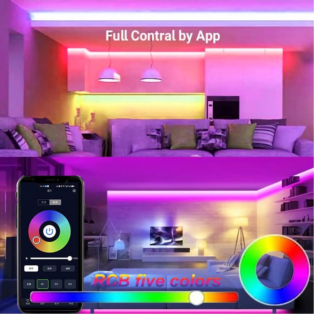 12W A60 Smart LED Light Bulb with a 2.4GHz Remote Control,RGBCW Color Changing,Stepless Dimmable 3000-6500K,100W