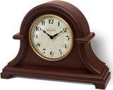 Presentime & Co. Mantel Clock Vintage Farmhouse Series, Napoleon Desk & Shelf Clock, 13 x 10 inch, Domed Lens