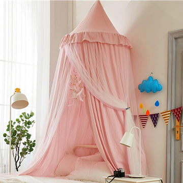 Bed Canopy Double Layer Princess Round Dome Dreamy Mosquito Net Bedding Girls Room Castle Play Tent Hanging House