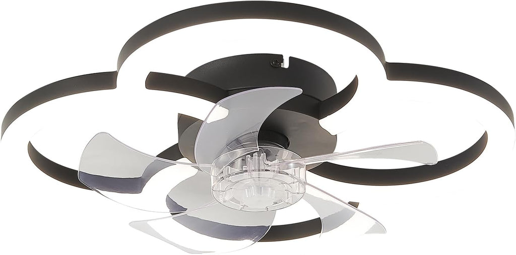 Ceiling Fans with Lights and Remote, Flush Mount Ceiling Fan with Light, 3000-6500K Dimmable Modern LED Ceiling Fans