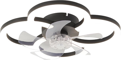 Ceiling Fans with Lights and Remote, Flush Mount Ceiling Fan with Light, 3000-6500K Dimmable Modern LED Ceiling Fans