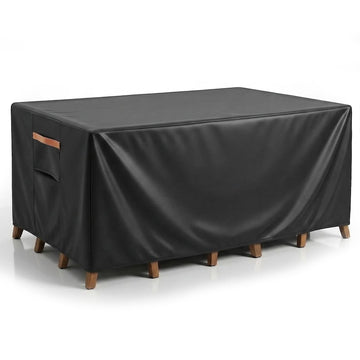 Outdoor Patio Furniture Cover Rectangular, Heavy Duty 600D Waterproof Cover for Table & Chair Set, Windproof, UV