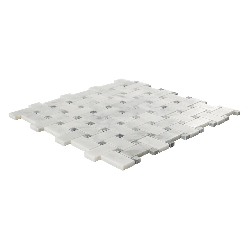 Marble Floor Wall Tile | Carrara White | 12" x 12"