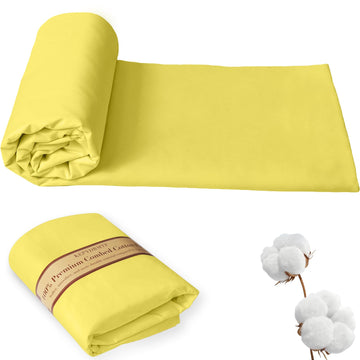 58"Wide 100% Combed Cotton Fabric By The Yard, Yellow Fabric, Soft and Durable, Quilting Material for Sewing and DIY