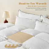 Feather Down Comforter Queen, Luxury Extra-Fluffy Duvet Insert