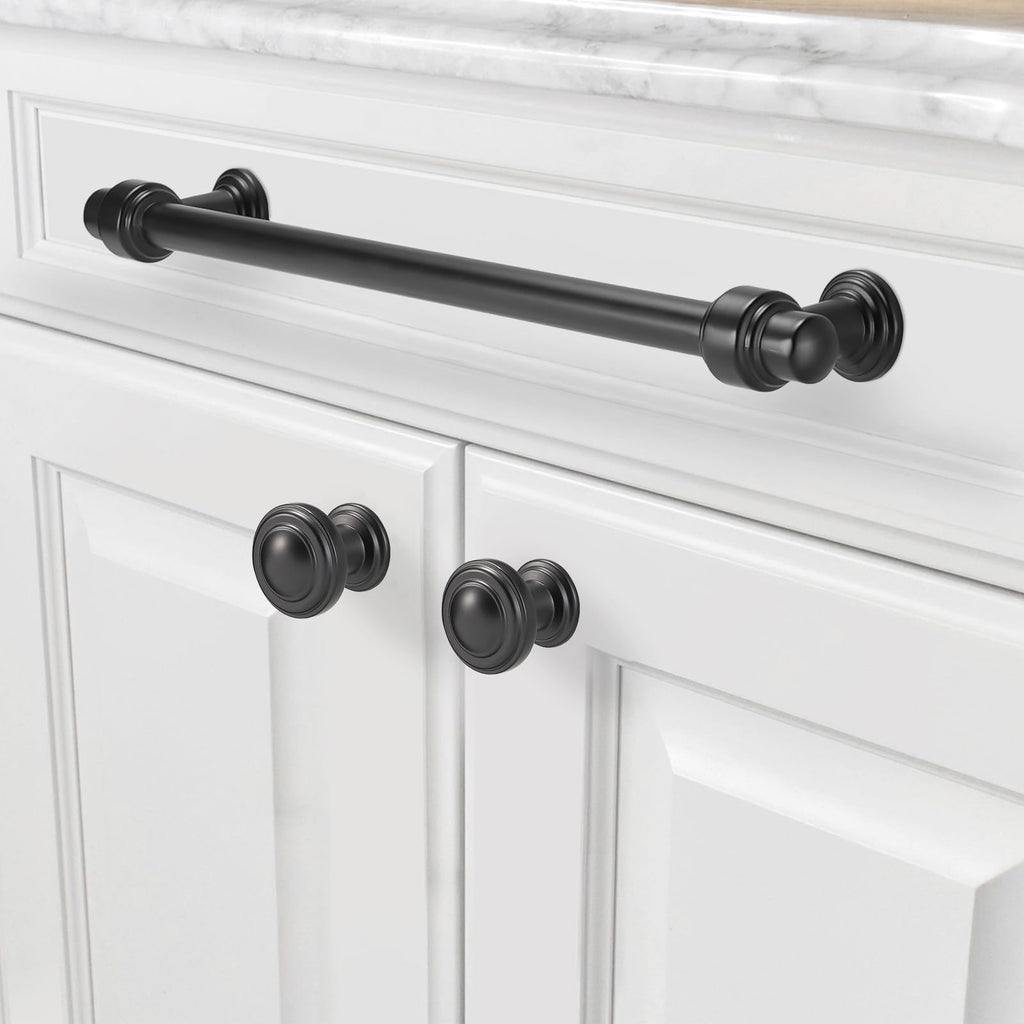 6 Pack 15 inch Matte Black Kitchen Cabinet Handles Cabinet Pulls Black Drawer Pulls Kitchen Cabinet Hardware Handles
