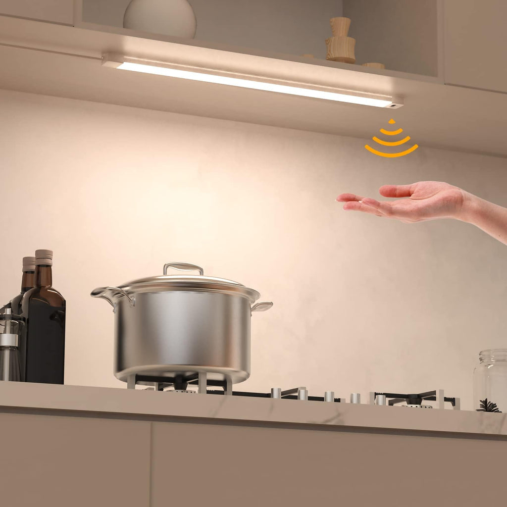 2pcs 16 Inch Under Cabinet Lights with Hand Wave,Plug and Play