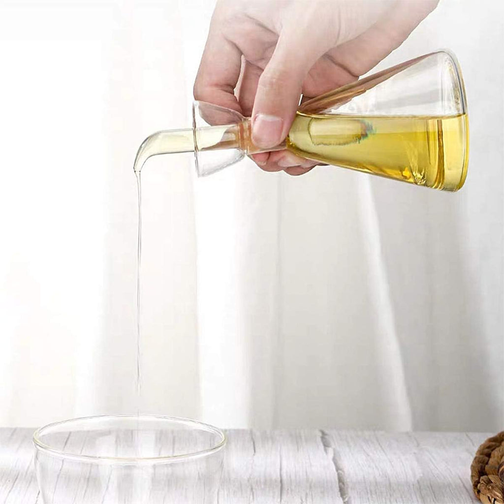 4 oz / 125 ml Glass All-Purpose Cruet, Glass Oil Decanter and Cruet (Cone-4 oz, Smooth surface)