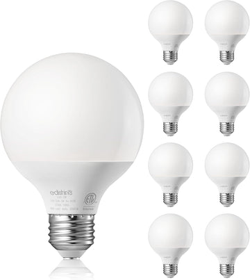 Vanity Light Bulbs, G25 LED Bathroom Light Bulbs, Globe 25 Watt Equivalent Light Bulb, CRI90+ 2700K Warm White 450LM