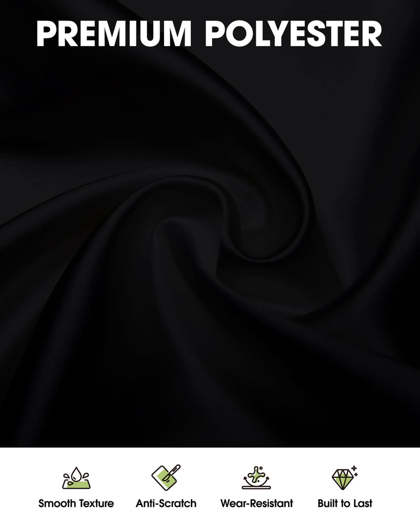 Polyester Tablecloth 60" x 102" Reusable Washable 2 Pack Black