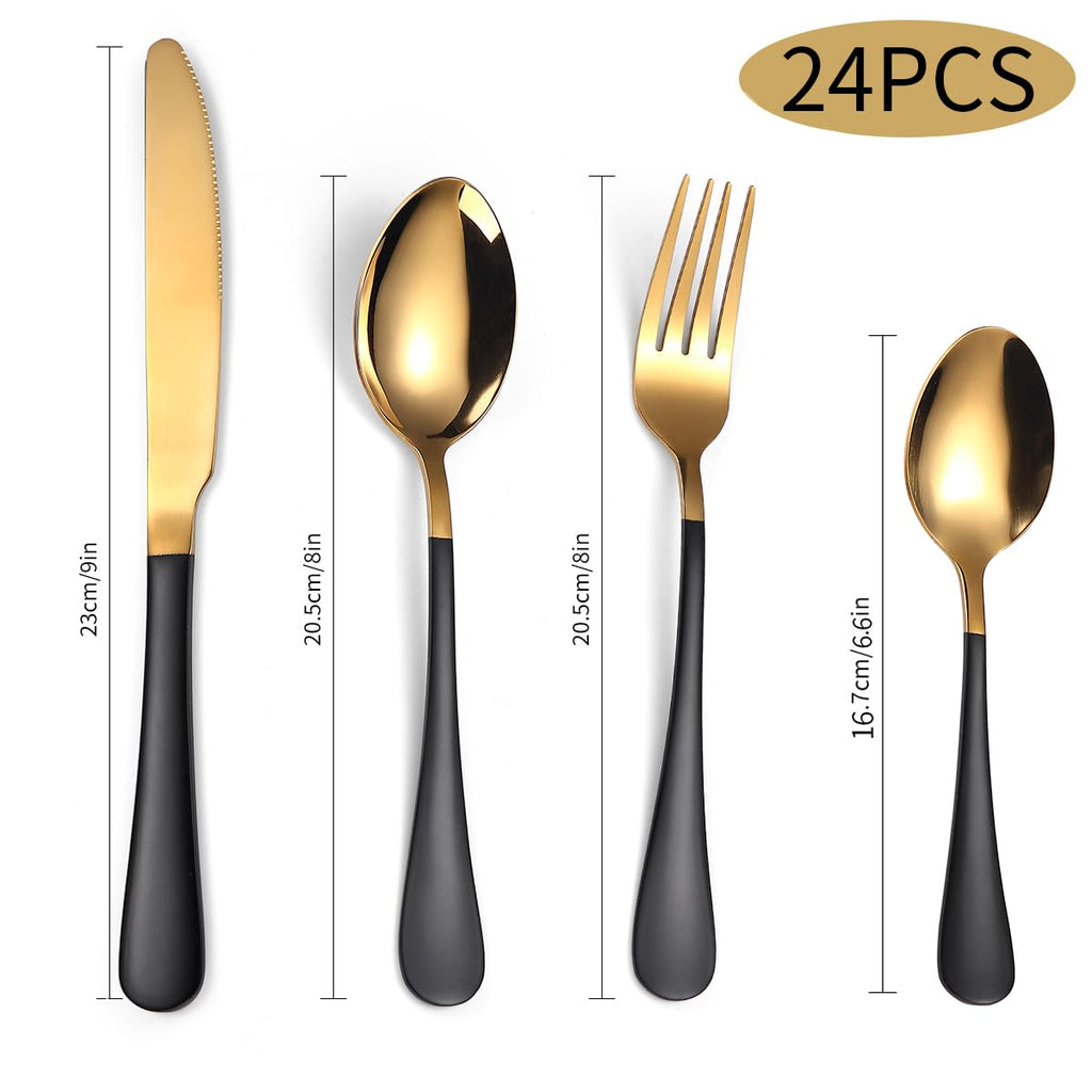 For 6, Include Dinner Knife,Dinner Forks,Dinner Spoons,Teaspoons,Silverware Set for 6, Dishwasher Safe