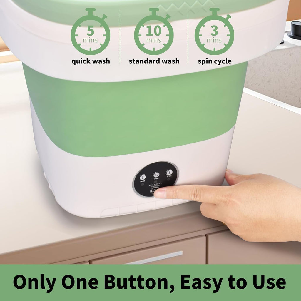 Portable Washing Machine, Mini 16L Foldable Laundry Machine with 3 Modes Deep Cleaning, Upgraded Small Collapsible