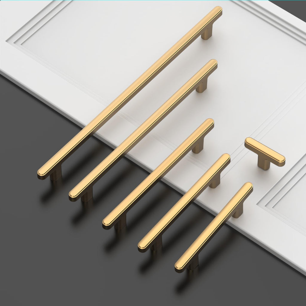 2244 10 Pack 3.75 Inch(96mm) Champagne Bronze Kitchen Cabinet Handles, Cabinet Pulls Kitchen Cabinet Hardware for