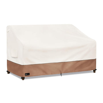 Outdoor Couch Cover Furniture - Heavy Duty Waterpoof All-Weather 3-Seater Patio Sofa Cover, 85"x38"x35" (Beige)
