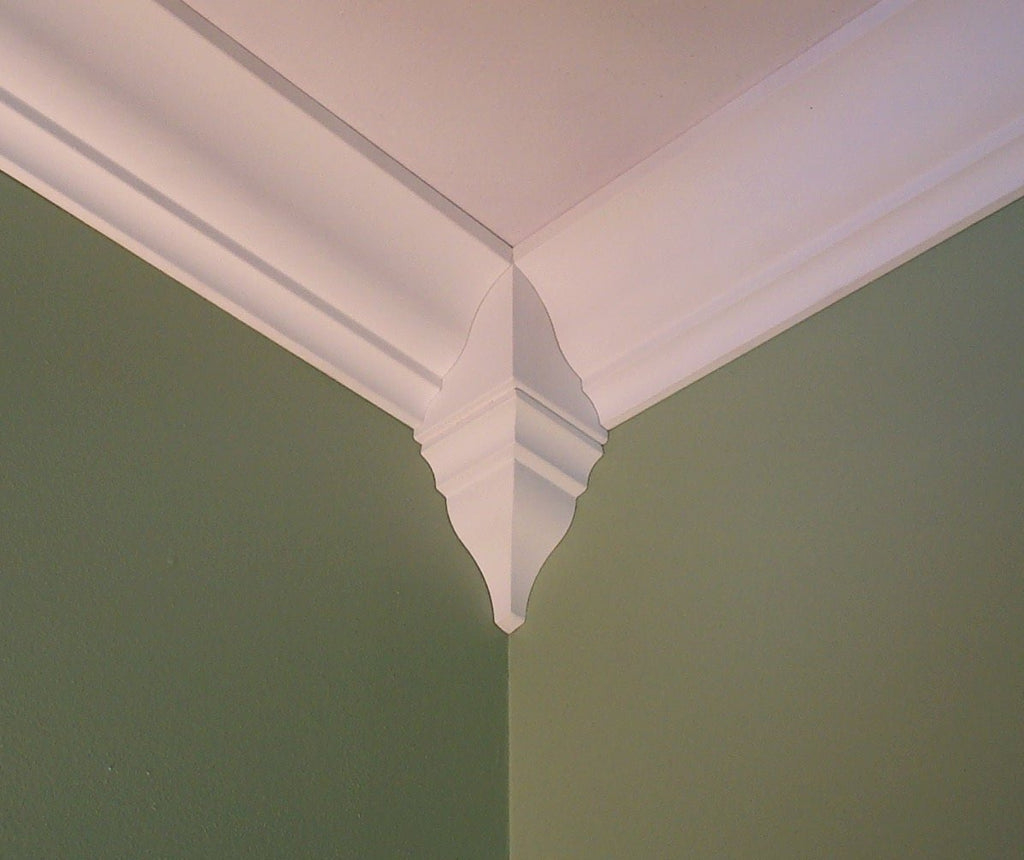 Package of 4 Crown Molding Corner Inside Block for 5-5 1/4" Inch Crown Molding