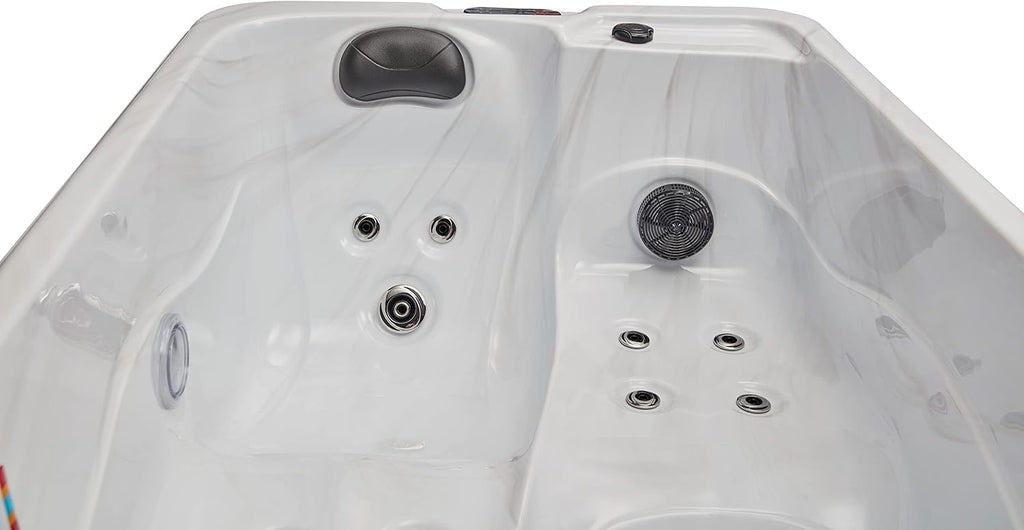 Cashmere 2 Person Outdoor Hot Tub in Gray with Ozonator