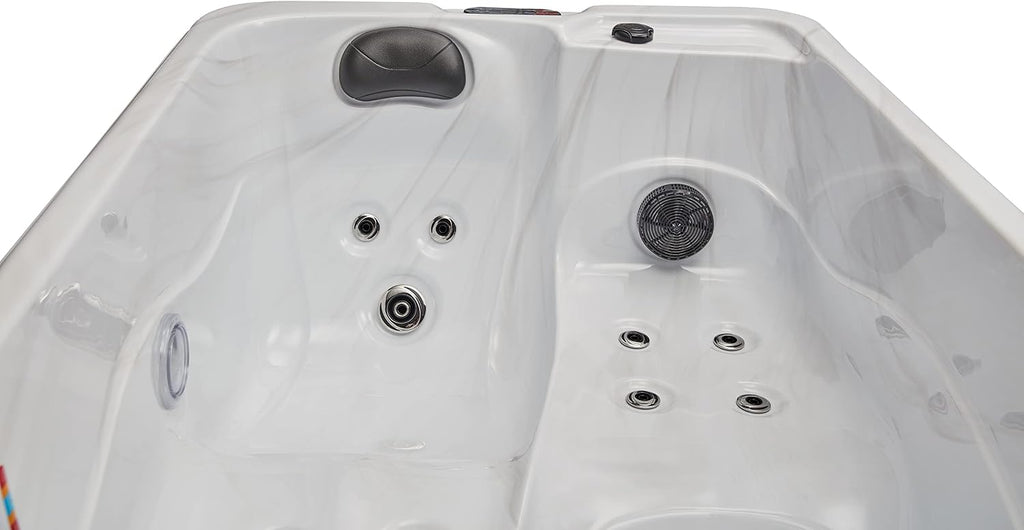 Cashmere 2 Person Outdoor Hot Tub in Gray with Ozonator