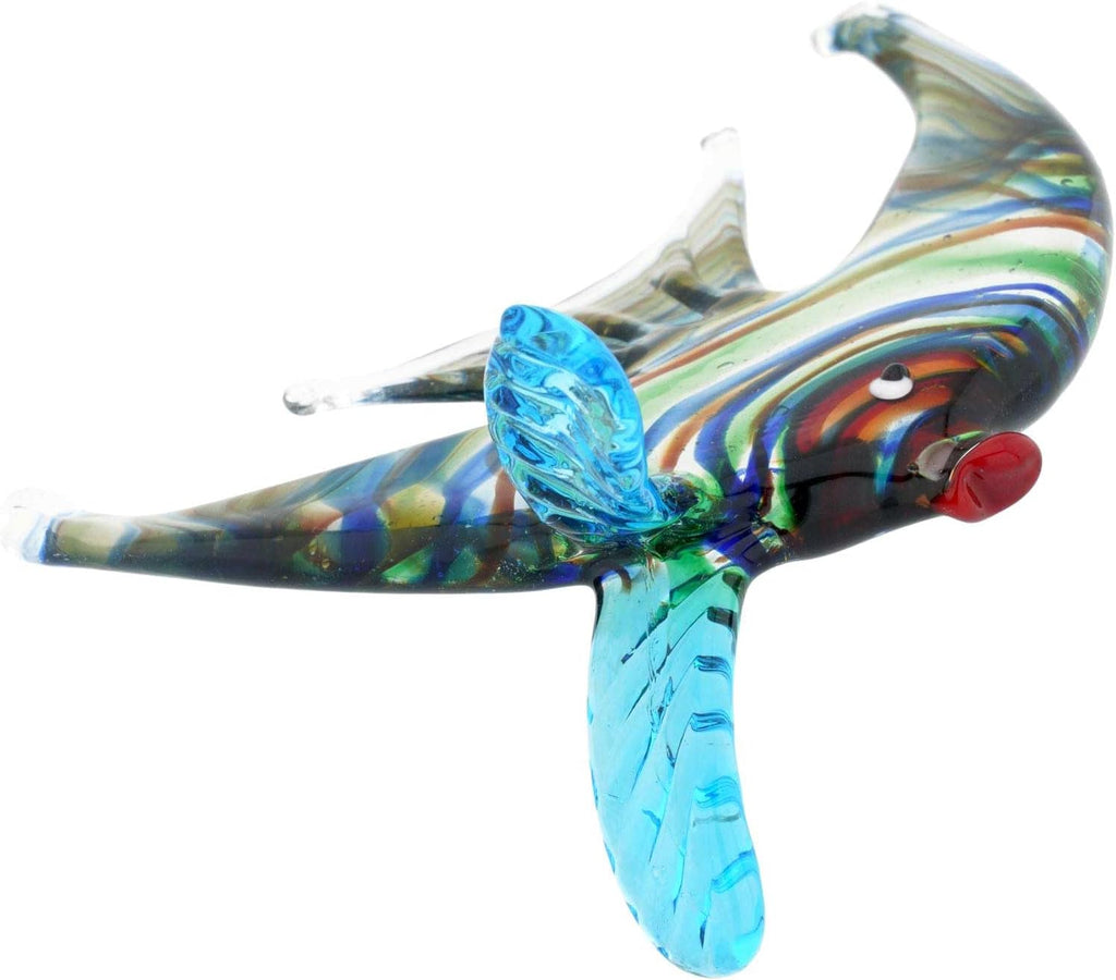 Angelfish Collectible Figurine Statue 4" in Italy Statue Blown Glass Transparent Multicolor Tropical Fish Sea Animal