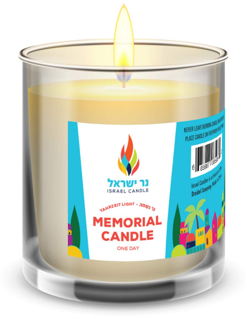 24-Count 26 Hour Candles, 1 Day Glass Yahrzeit Yom Kippur Memorial Candles Burns for Approximately 26 Hours, Good for