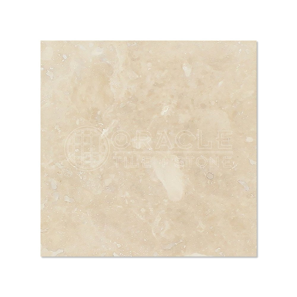 Ivory (Light) Travertine 6 X 6 Field Tile, Filled & Honed