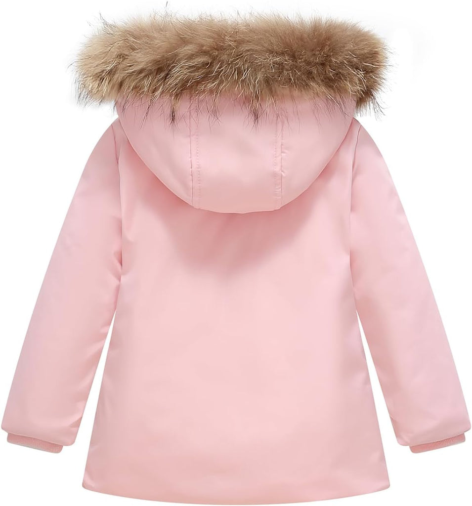 Boys Girls Winter Coat Puffer Jacket Fleece Lined Warm Outerwear