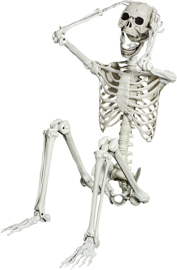 5.4ft Posable Halloween Skeleton - Full Body Life Size Skeleton Bones with Movable Joints for Halloween